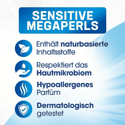 6 x 16 WL = 96 WL Persil Sensitive Megaperls détergent propre en profondeur aloe vera - Photo 6 sur 9