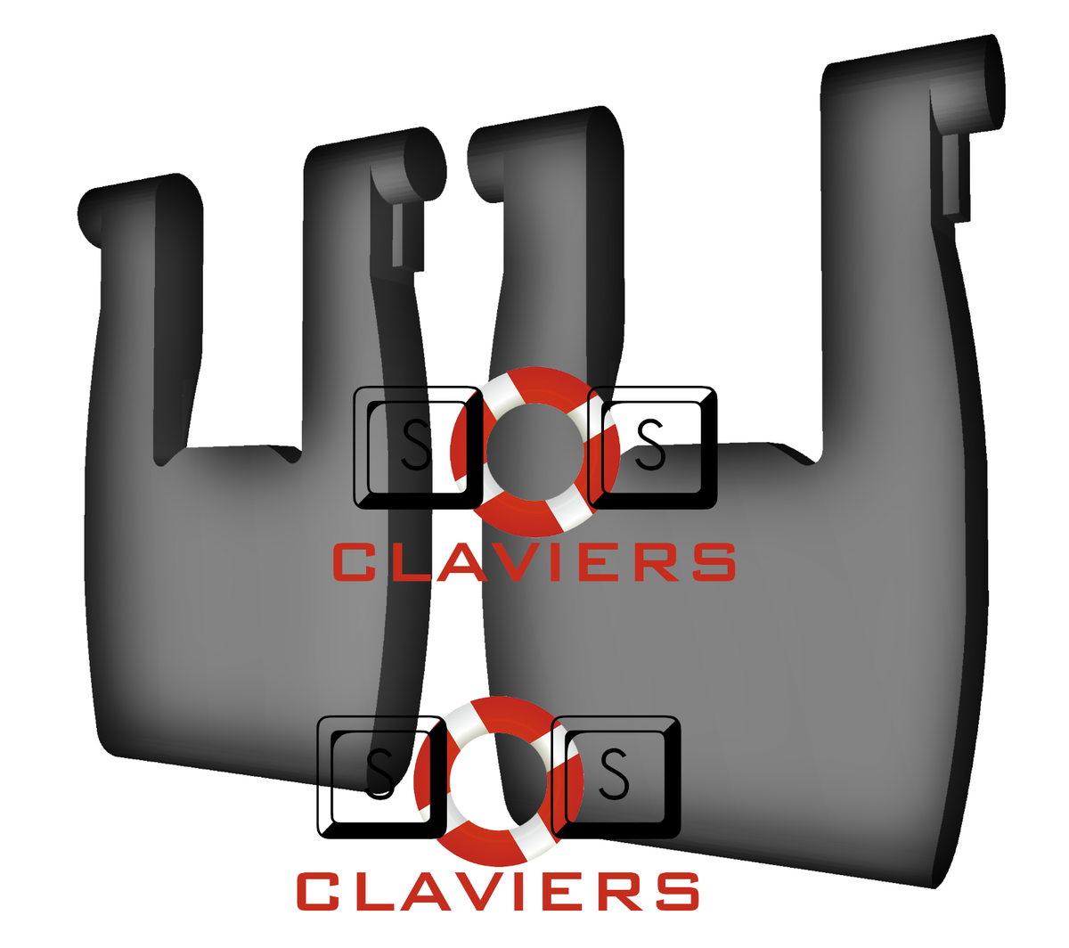Pieds De Rechange Inclinables Pour Clavier Fujitsu KB521 - Neuf
