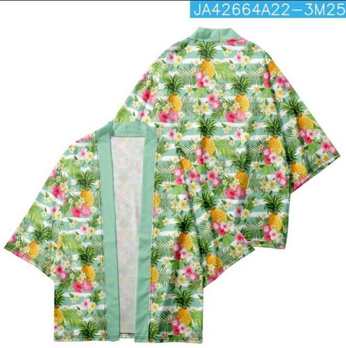 Cárdigan Kimono Informal Estampado Frutas Tropicales Moda Para Hombres Juveniles Camisa Hawaiana 788 - Imagen 6 de 15