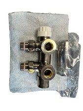 Angled TRV Radiator Valve Nickel black | 50mm Centres