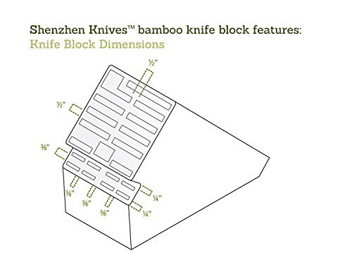 20 Slot Large Bamboo Wood Knife Block Countertop Butcher Block Organizer - Picture 6 of 7