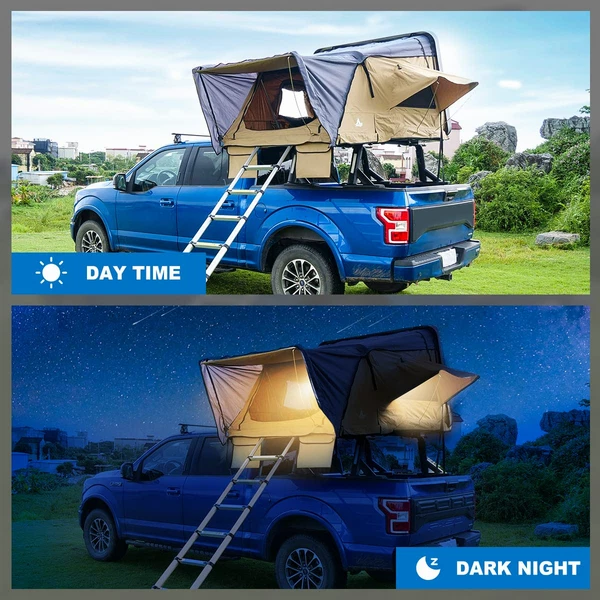 Outdoors 2-3 Person Roof Top Tent For Jeep Truck&Car Camping Ladder Hiking Sleep