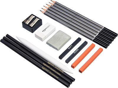 Amazon Basics Sketching and Drawing Art Pencil Kit- 17 Piece Set