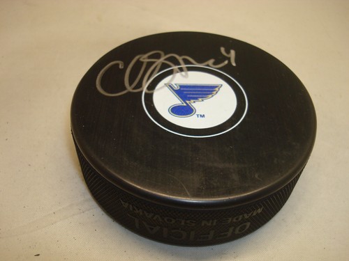 Carl Gunnarsson Signed St. Louis Blues Hockey Puck Autographed 1B - Picture 2 of 2