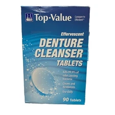 Top-Value Effervescent Denture Cleanser Tablets - 90 Tablet