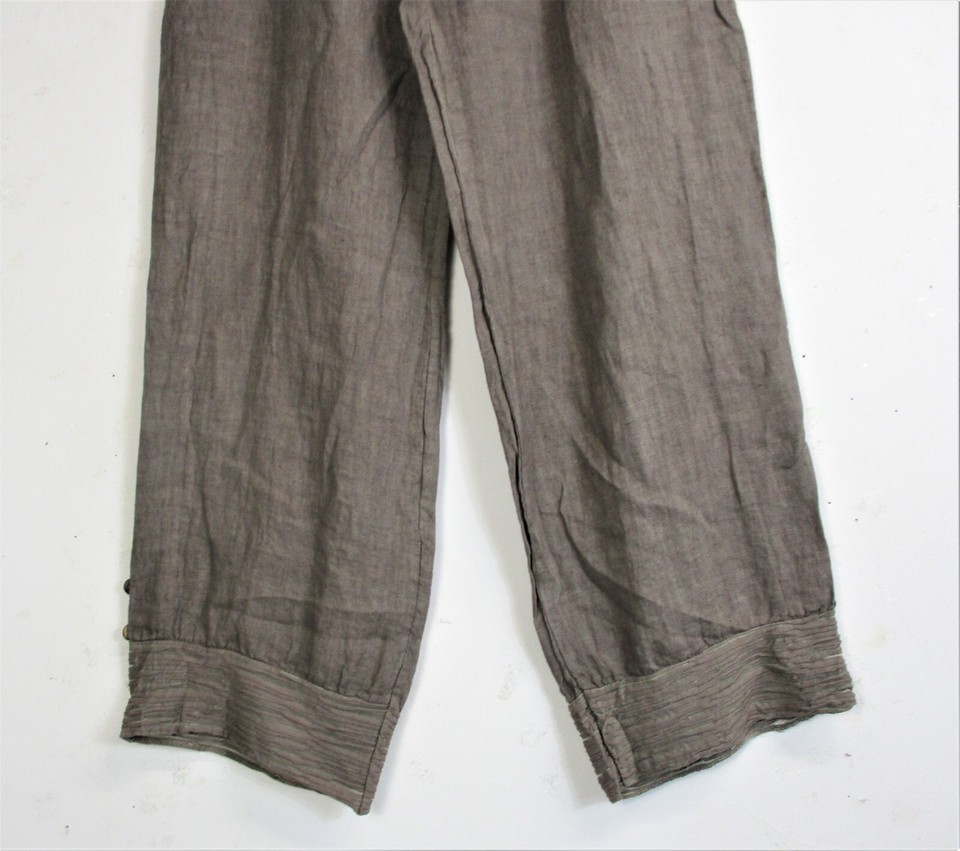 Pantaloni Fluidi In Lino - Verde Kaki - DONNA | H&M IT - Foto 10