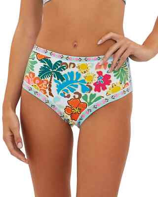 Beach Riot High Waist Bikini Swim Bottoms Floral Print Marcella Women's S
