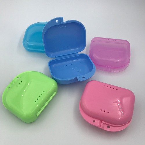 1PC Dental Orthodontic Retainer Denture Storage Case Box Mouthguard Container - Picture 3 of 11