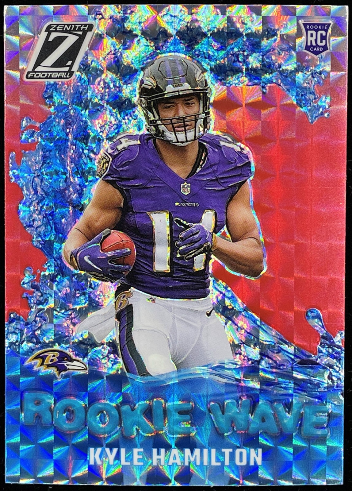 2022 Panini Zenith Breece Hall RC Rookie Wave Red Prizm RW-KH Baltimore Ravens