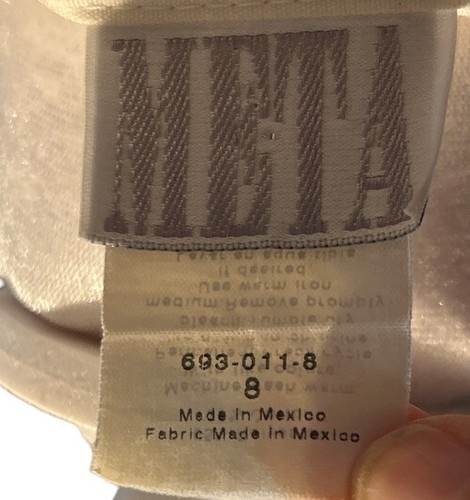 Meta Jacket Womens Sz 8 Medical Scrub Top White Two Pocket Read - Picture 4 of 4