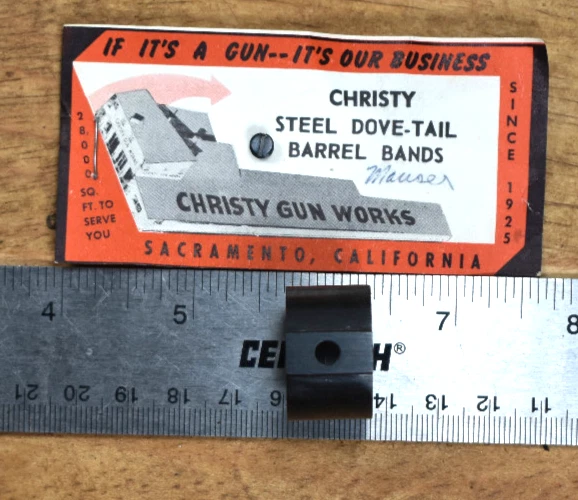 Banda de barril de cola de paloma de acero Christy's con tornillo NOS de la década de 1960 Foto 3 de 4