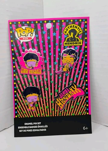 New Set Of 4 POP Enamel Pins Authentic Hendrix 