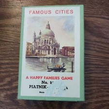 VINTAGE FAMOUS CITIES A HAPPY FAMILY GAME 100 COMPLETE MADE IN AUSTRIA