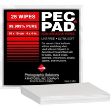 PEC PAD 9 X 9 inch Lint Free Wipes, 25 Pack, Photographic Solutions / Photosol