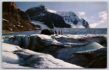 Postcard Snowmobile On Athabasca Glacier Columbia Icefields Jasper Park Canada