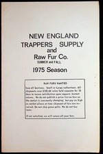 New England Trappers Supply & Raw Fur Catalog 1975 Robert Picard & Sons