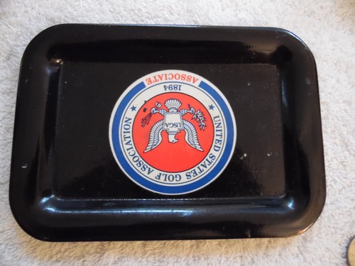 United States Golf Association BLACK SERVNG TRAY Associate 1894, 6 3/4" by 4 5/8 - Picture 4 of 6