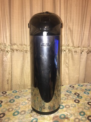 large coffee thermos with pump
