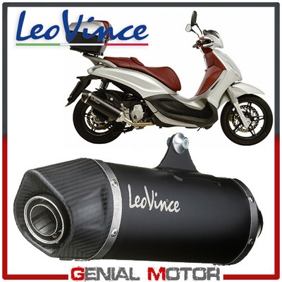 Auspuff Nero Stahl Piaggio Beverly 350 Sport Touring Euro 2011