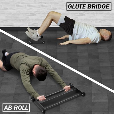 Glute Ham Glider Commercial Hamstring Roller Smooth Wheels Workout AB Training eBay