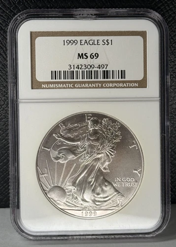 1999 American Silver Eagle NGC MS 69