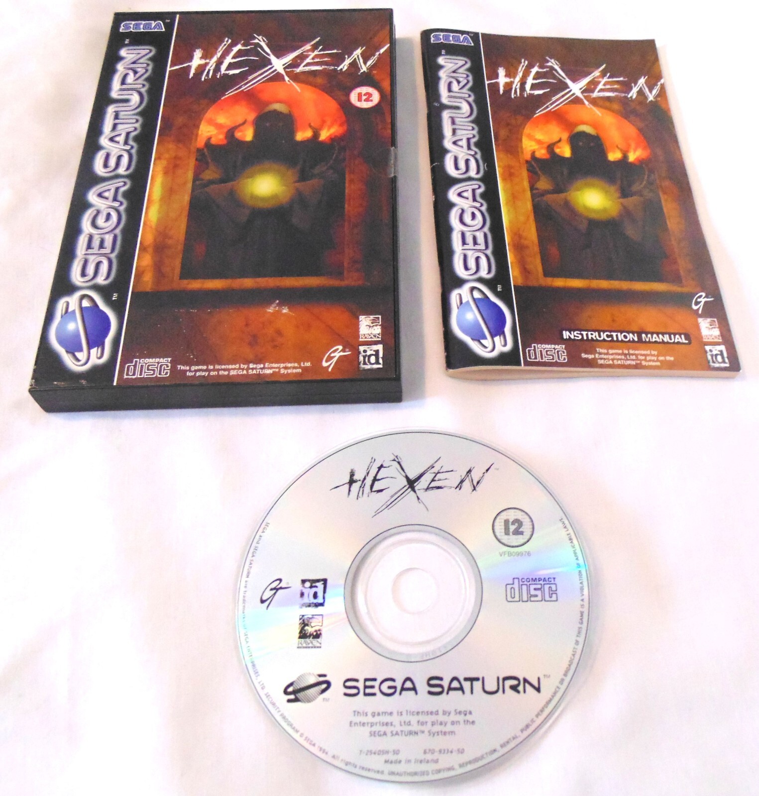 hexen authentique version originale sega saturn complet