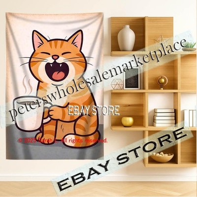 Funny Cat Wall Tapestry Home Decoration decor 39X59 in