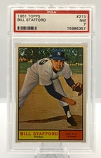 Bill Stafford PSA 7 NM 1961 Topps Baseball #213 New York Yankees Graded