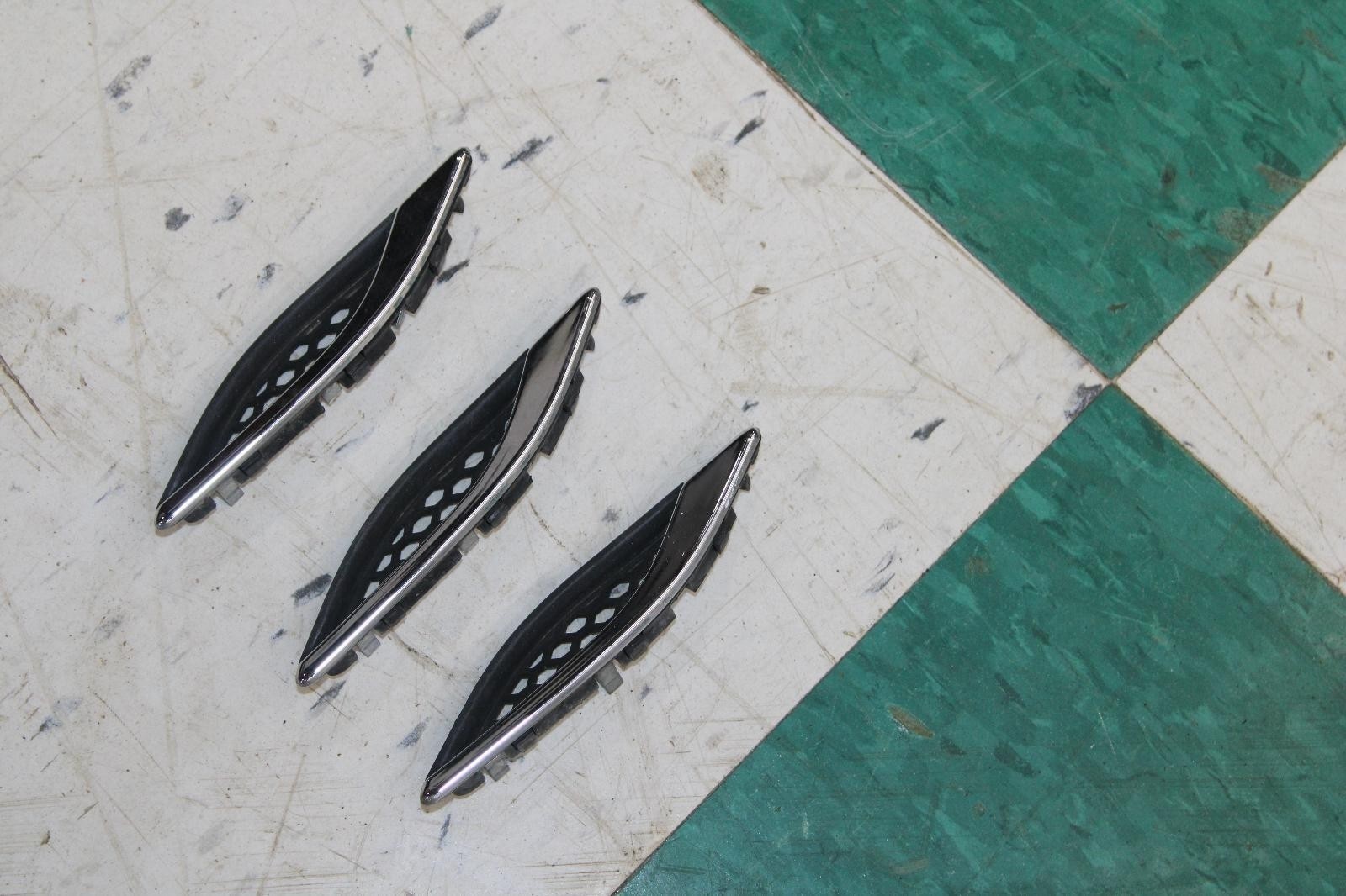 14-19 Ghibli Chrome Front Passenger Right RH Fender Grill Grille Set 3x OEM WTY
