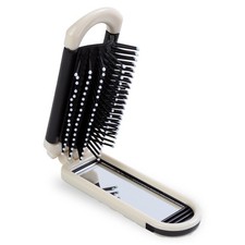 Foldable Hair Brush with Mirror, Pocket-Size Massage Comb  Compact, Mini,