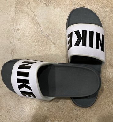 Men's Nike Off-court Slide Dark Grey/Black-White Size 15, New Without Tag