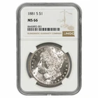 1881S Morgan Silver Dollar $1 NGC MS 66