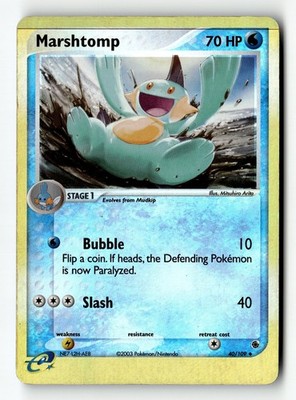 Pokemon Karte Marshtomp - Reverse Holo LP Rubin und Saphir 40/109