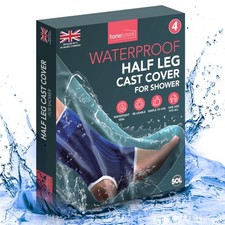 SOL 4pk Waterproof Leg Cover for Shower Plastic Cast Protector Waterproof Leg