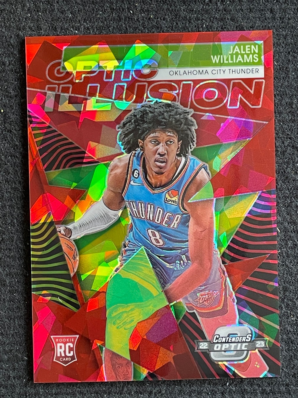 Jalen Williams 2022-23 Panini Contenders Optic Illusion Red Ice Prizm RC #1