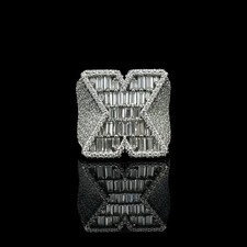 ICE COLD DRIP 925 Sterling Silver Iced Out X Ring - London Jeweller
