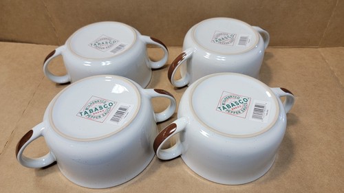 Lot Of 4 Tabasco Gumbo Soup Bowls New With Box Vintage Artwork Print Oysters - Picture 11 of 18