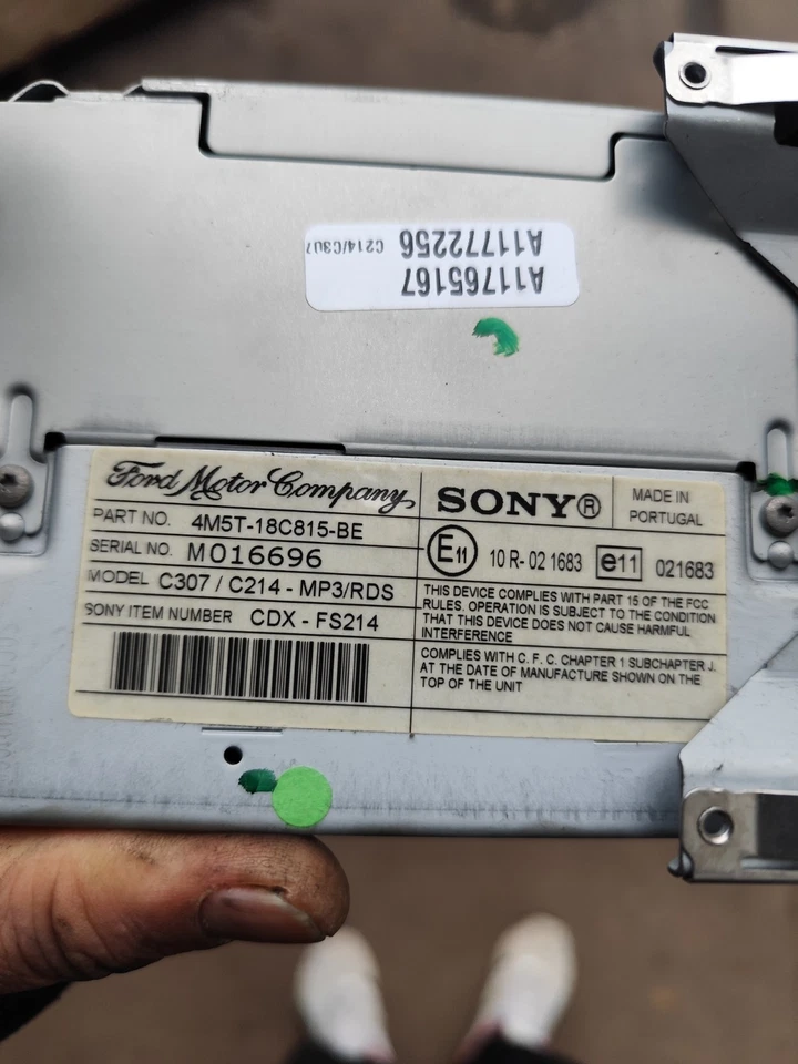 Sony CDX-FS214 CD MP3 Autoradio Ford Focus S-Max Fiesta Galaxy 4M5T-18C815-BE - Bild 4 von 4