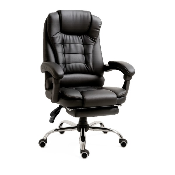 Silla de Oficina Ergonómica Negra Profesional con Soporte Lumbar Regulable