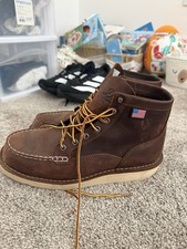 DANNER  BULL RUN 6" MOC  PLAIN TOE EH WEDGE WORK BOOTS 15573 - ALL SIZES