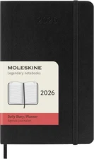 Classic 12 Month 2026 Daily Planner, Soft Cover, Pocket (3.5" x 5.5"), Black,...