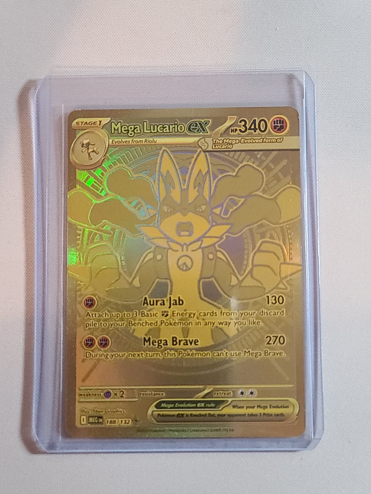 Mega Lucario ex 2025 Mega Evolution #188/132 Mega Hyper Rare