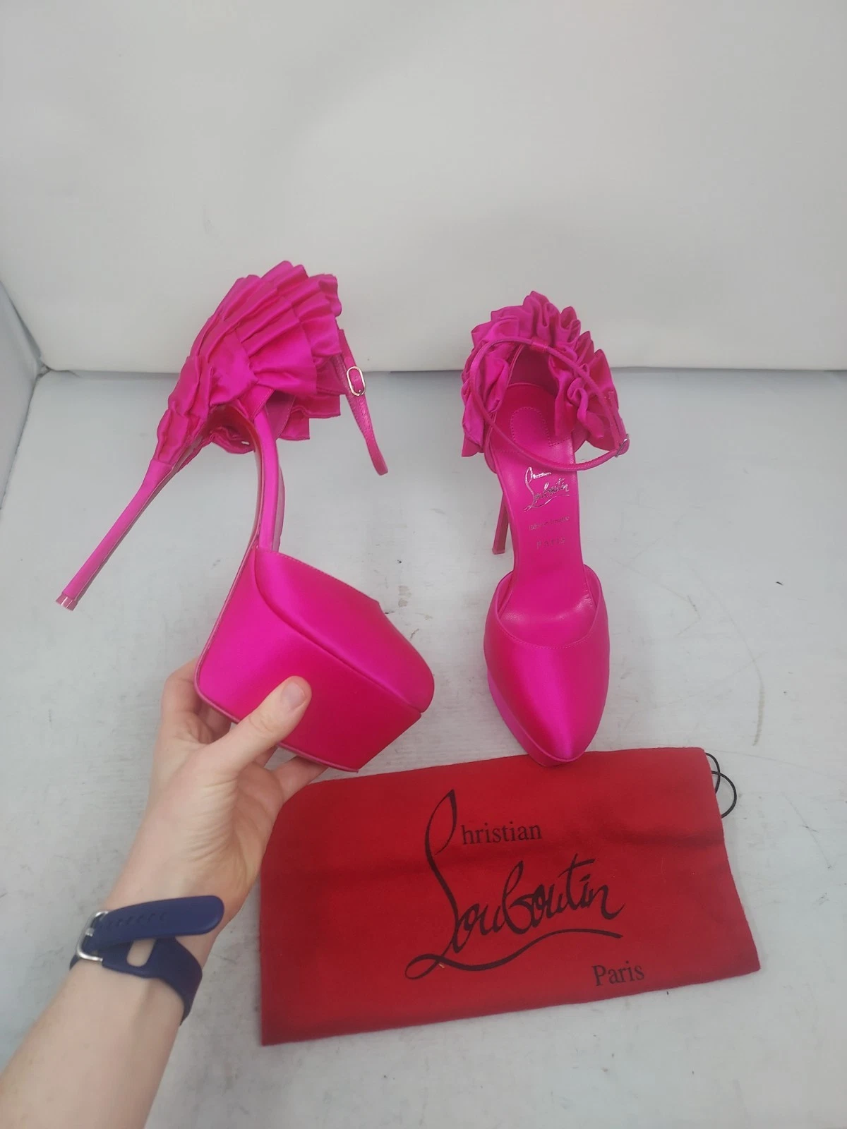 Christian Louboutin — CHRISTIAN LOUBOUTIN EU 39.5 US 9.5 NEW Pink Maria Frou Alta Platform Shoe