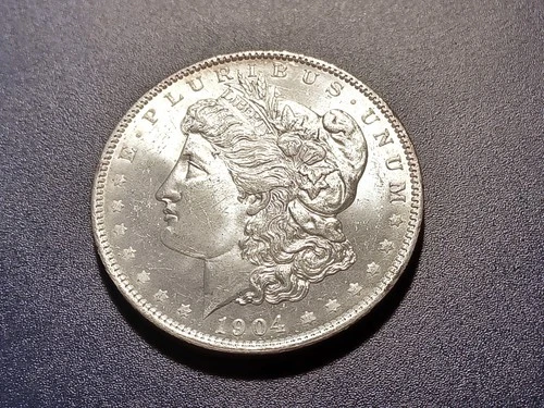 Near Gem BU 1904-O Morgan Dollar