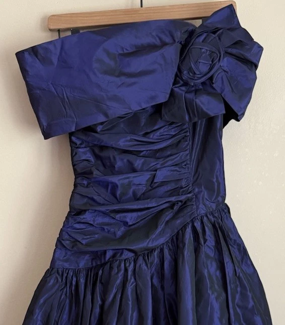 Vestido de graduación Gunne Sax vintage Jessica McClintock años 80 fiesta talla 4 6 sin tirantes Foto 3 de 4