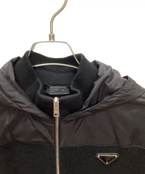 PRADA Felpa con cappuccio commutazione materiale diverso M