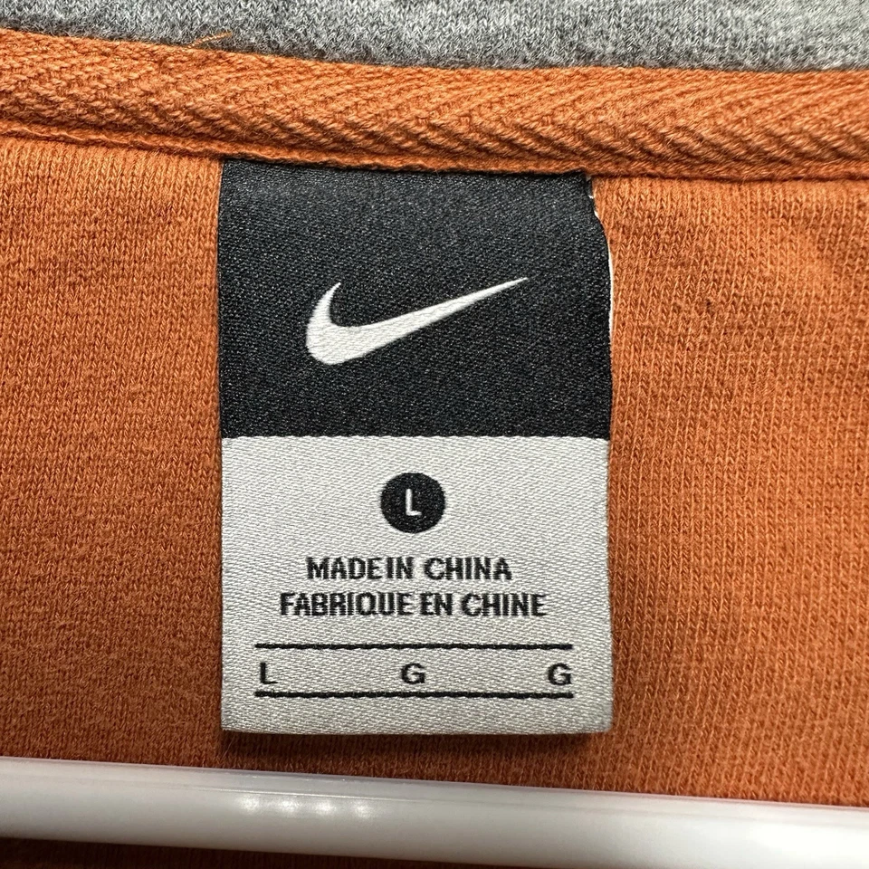 Moletom Texas Longhorns masculino grande Nike NCAA quarto zíper pulôver futebol - Imagem 4 de 4