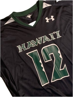 Hawaii Warriors #12 Men's 3XL Black Under Armour Football Replica