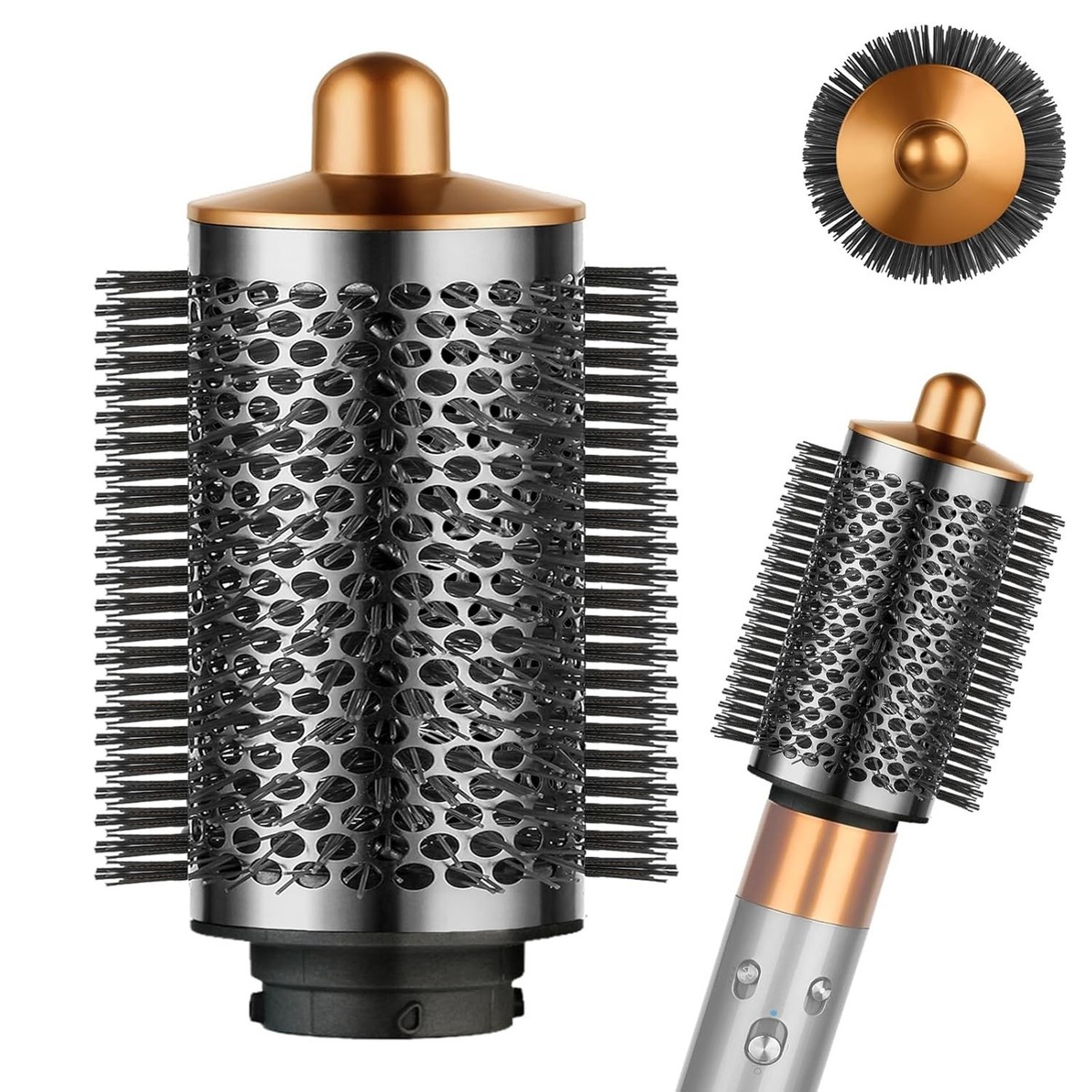 Dyson Airwrap Large Round Volumizing Brush - Nickel/Copper Fluffy