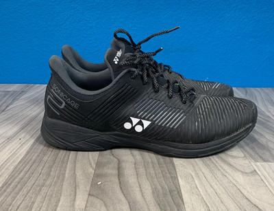 Yonex Sonicage Shoes Mens 10.5 Black Tennis Court Sneakers Cushioned Athletic